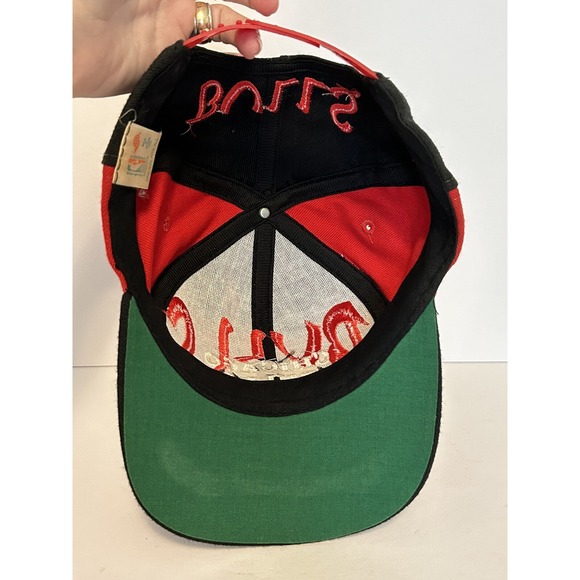 Chicago Bulls Snapback Cap Spell Out Hard to Find Wool Blend Hat AJD 90's - Picture 10 of 16